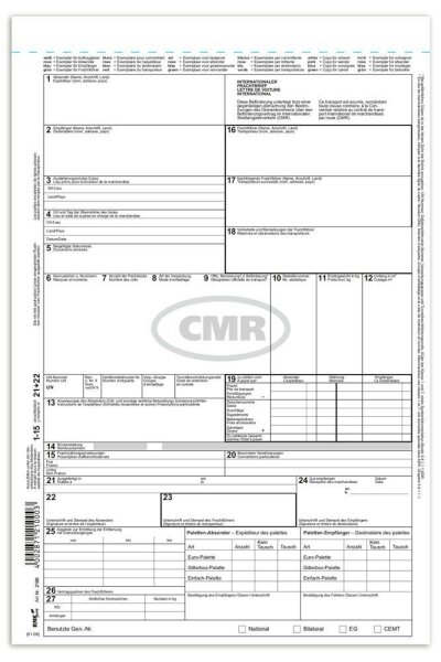 RNK-Verlag Frachtbrief CMR-Frachtbriefe, 50 St.