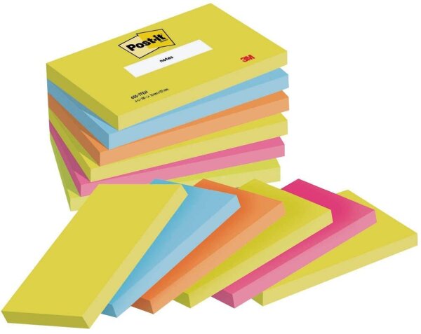 Post-it® Energetic Collection Haftnotizen 655TFEN farbsortiert, 6 Blöcke