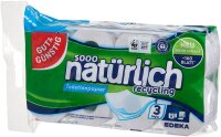 GUT&GÜNSTIG Toilettenpapier natürlich recycling 3-lagig Recyclingpapier, 8 Rollen