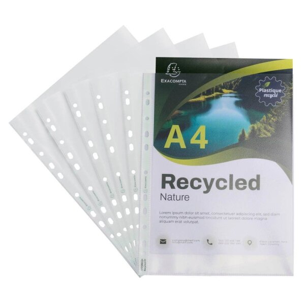 Exacompta Prospekthüllen Forever DIN A4 transparent genarbt 0,12 mm, 25 St.