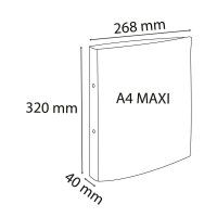 Exacompta Chromaline Pastell Ringbuch 2-Ringe malve 4,0...