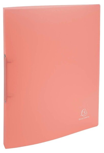 Exacompta Chromaline Pastell Ringbuch 2-Ringe korallrot 4,0 cm DIN A4, 1 St.