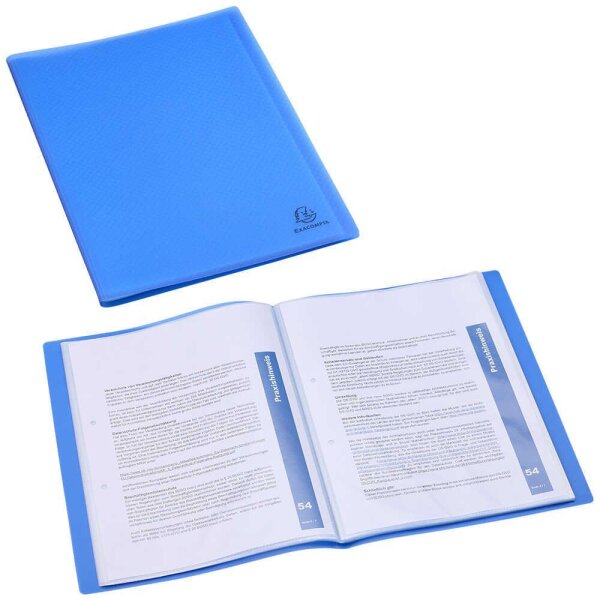 Exacompta Opak Sichtbuch DIN A4, 40 Hüllen hellblau, 1 St.