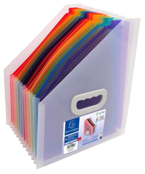 Exacompta Fächerstehsammler Crystal 55598E kristall Kunststoff, DIN A4, 1 St.