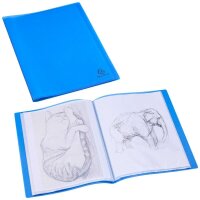 Exacompta Opak Sichtbuch DIN A4, 20 Hüllen hellblau,...