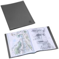Exacompta Opak Sichtbuch DIN A4, 40 Hüllen schwarz,...