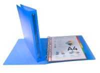 Exacompta Kreacover Präsentationsringbücher 4-Ringe farbsortiert 4,0 cm DIN A4, 12 St.