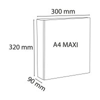 Exacompta Kreacover Ringbuch 4-Ringe weiß 9,0 cm DIN A4, 1 St.