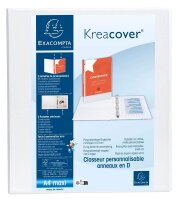 Exacompta Kreacover Ringbuch 4-Ringe weiß 7,5 cm DIN A4, 1 St.
