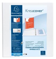 Exacompta Kreacover Ringbuch 2-Ringe weiß 7,5 cm DIN A4, 1 St.