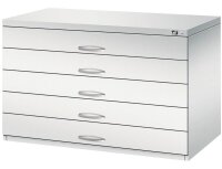 CP 7100 Planschrank lichtgrau 5 Schubladen 110,0 x 76,5 x 76,0 cm, 1 St.
