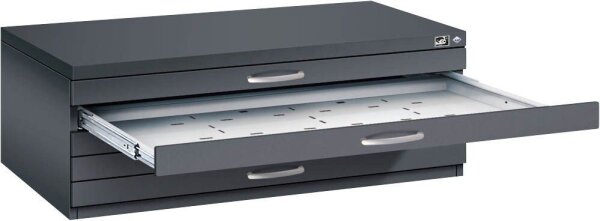 CP 7100 Planschrank schwarzgrau 5 Schubladen 110,0 x 76,5 x 42,0 cm, 1 St.