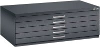 CP 7100 Planschrank schwarzgrau 5 Schubladen 110,0 x 76,5 x 42,0 cm, 1 St.
