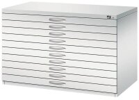 CP 7100 Planschrank lichtgrau 10 Schubladen 110,0 x 76,5 x 76,0 cm, 1 St.