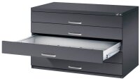 CP 7100 Planschrank schwarzgrau 5 Schubladen 110,0 x 76,5 x 76,0 cm, 1 St.