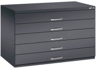 CP 7100 Planschrank schwarzgrau 5 Schubladen 110,0 x 76,5 x 76,0 cm, 1 St.