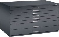 CP 7200 Planschrank schwarzgrau 8 Schubladen 135,0 x 96,0 x 76,0 cm, 1 St.