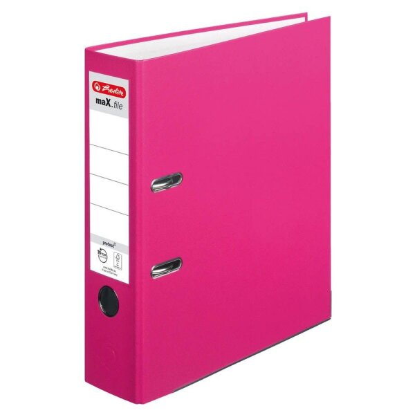 herlitz maX.file protect Ordner pink Kunststoff 8,0 cm DIN A4, 1 St.