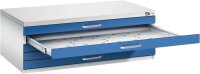 CP 7100 Planschrank lichtgrau, enzianblau 5 Schubladen...