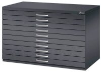 CP 7100 Planschrank schwarzgrau 10 Schubladen 110,0 x 76,5 x 76,0 cm, 1 St.
