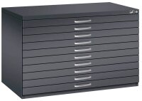 CP 7100 Planschrank schwarzgrau 10 Schubladen 110,0 x 76,5 x 76,0 cm, 1 St.