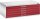 CP 7100 Planschrank lichtgrau, rubinrot 5 Schubladen 110,0 x 76,5 x 42,0 cm, 1 St.
