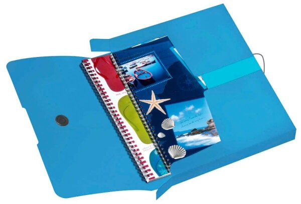 herlitz Heftbox easy orga 4,0 cm transparent blau, 1 St.