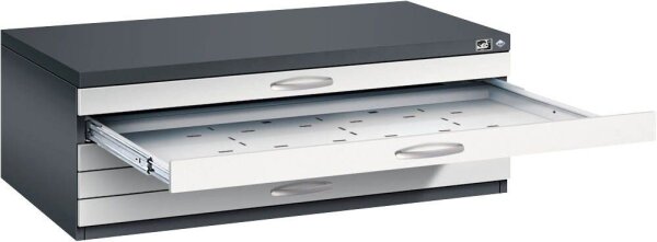 CP 7100 Planschrank schwarzgrau, lichtgrau 5 Schubladen 110,0 x 76,5 x 42,0 cm, 1 St.