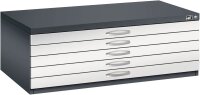 CP 7100 Planschrank schwarzgrau, lichtgrau 5 Schubladen 110,0 x 76,5 x 42,0 cm, 1 St.