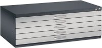 CP 7100 Planschrank schwarzgrau, weißaluminium 5 Schubladen 110,0 x 76,5 x 42,0 cm, 1 St.