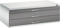 CP 7100 Planschrank lichtgrau, stahlgrau 3 Schubladen 110,0 x 76,5 x 42,0 cm, 1 St.