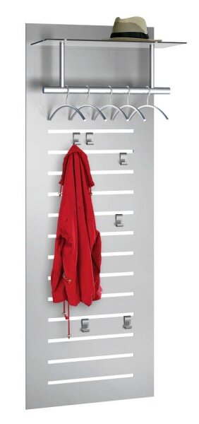 Kerkmann Wandgarderobe tec-art  32606614 silber Metall 6 Haken 60,0 x 170,0 cm, 1 St.