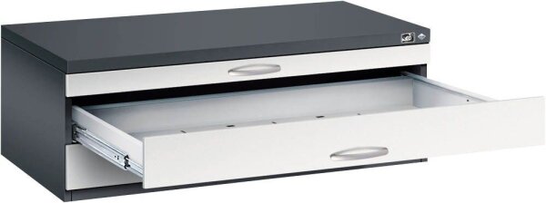 CP 7100 Planschrank schwarzgrau, lichtgrau 3 Schubladen 110,0 x 76,5 x 42,0 cm, 1 St.