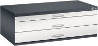 CP 7100 Planschrank schwarzgrau, lichtgrau 3 Schubladen 110,0 x 76,5 x 42,0 cm, 1 St.