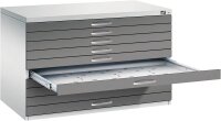 CP 7100 Planschrank lichtgrau, stahlgrau 10 Schubladen...