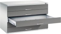 CP 7100 Planschrank lichtgrau, stahlgrau 5 Schubladen...