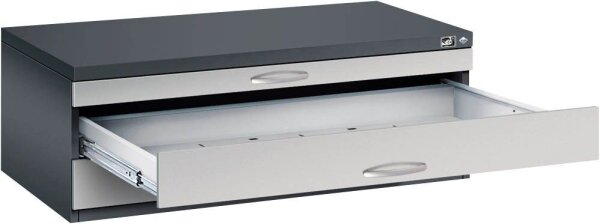 CP 7100 Planschrank schwarzgrau, weißaluminium 3 Schubladen 110,0 x 76,5 x 42,0 cm, 1 St.