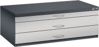 CP 7100 Planschrank schwarzgrau, weißaluminium 3 Schubladen 110,0 x 76,5 x 42,0 cm, 1 St.