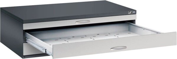CP 7200 Planschrank schwarzgrau, weißaluminium 3 Schubladen 135,0 x 96,0 x 42,0 cm, 1 St.