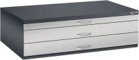 CP 7200 Planschrank schwarzgrau, weißaluminium 3 Schubladen 135,0 x 96,0 x 42,0 cm, 1 St.