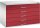 CP 7100 Planschrank lichtgrau, rubinrot 5 Schubladen 110,0 x 76,5 x 76,0 cm, 1 St.