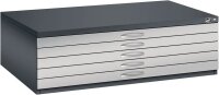 CP 7200 Planschrank schwarzgrau, weißaluminium 5 Schubladen 135,0 x 96,0 x 42,0 cm, 1 St.
