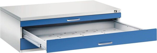 CP 7200 Planschrank lichtgrau, enzianblau 3 Schubladen 135,0 x 96,0 x 42,0 cm, 1 St.
