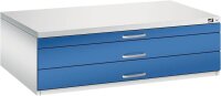 CP 7200 Planschrank lichtgrau, enzianblau 3 Schubladen 135,0 x 96,0 x 42,0 cm, 1 St.