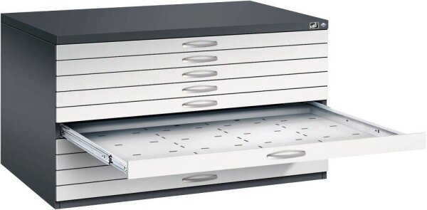 CP 7200 Planschrank schwarzgrau, lichtgrau 10 Schubladen 135,0 x 96,0 x 76,0 cm, 1 St.