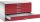 CP 7100 Planschrank lichtgrau, rubinrot 8 Schubladen 110,0 x 76,5 x 76,0 cm, 1 St.