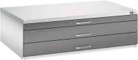 CP 7200 Planschrank lichtgrau, stahlgrau 3 Schubladen 135,0 x 96,0 x 42,0 cm, 1 St.