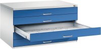 CP 7200 Planschrank lichtgrau, enzianblau 5 Schubladen...