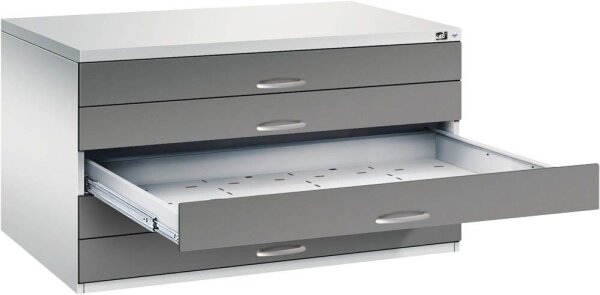 CP 7200 Planschrank lichtgrau, stahlgrau 5 Schubladen 135,0 x 96,0 x 76,0 cm, 1 St.