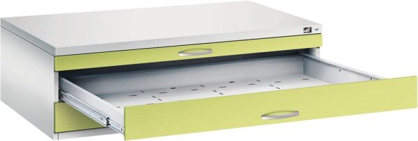 CP 7200 Planschrank clowngrün, lichtgrau 3 Schubladen 135,0 x 96,0 x 42,0 cm, 1 St.